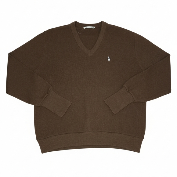 Vintage Grand Slam Munsingwear Brown Pullover Sweater Penguin Large - Picture 1 of 6